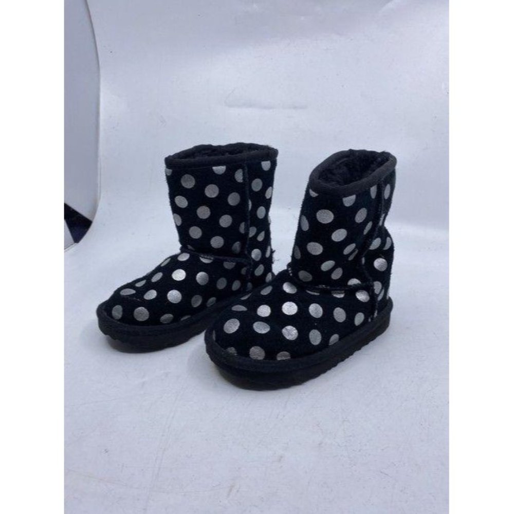 Ugg Australia Black White W Polka Dot Kid Bootsboo - Picture 3 of 8